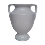 Cracked white ceramic vase