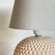 Pale pink ceramic lamp from the 90s