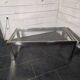 Chrome and gold metal coffee table by Romeo Rega from the 1970s.