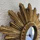 Vintage 1960 sun mirror witch's eye fine gold resin - 26 cm