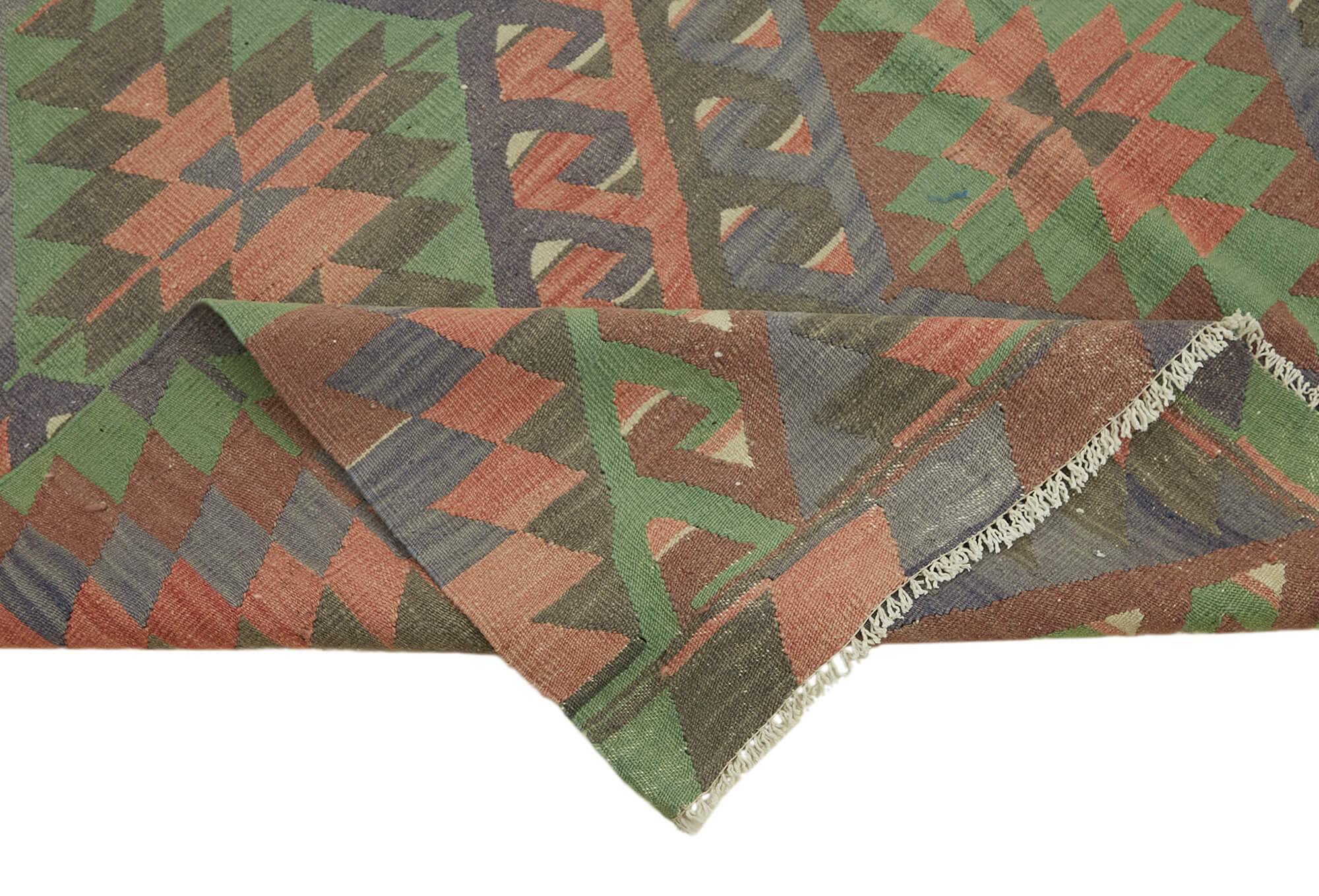 Turkish Handmade Vintage Anatolian Kilim 167 cm x 330 cm