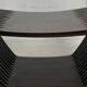 Post modern Dutch slatted wooden wavy curvy bench or  coffee table, 1970s