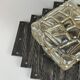 60's 70's Brutalist Wall Lamp Iron & Glass Wall Sconce