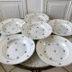 set of 6 hollow plates Digoin Sarreguemines model Floréal years 50-60