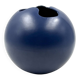 Modern blue spherical ceramic vase, Italy 1970