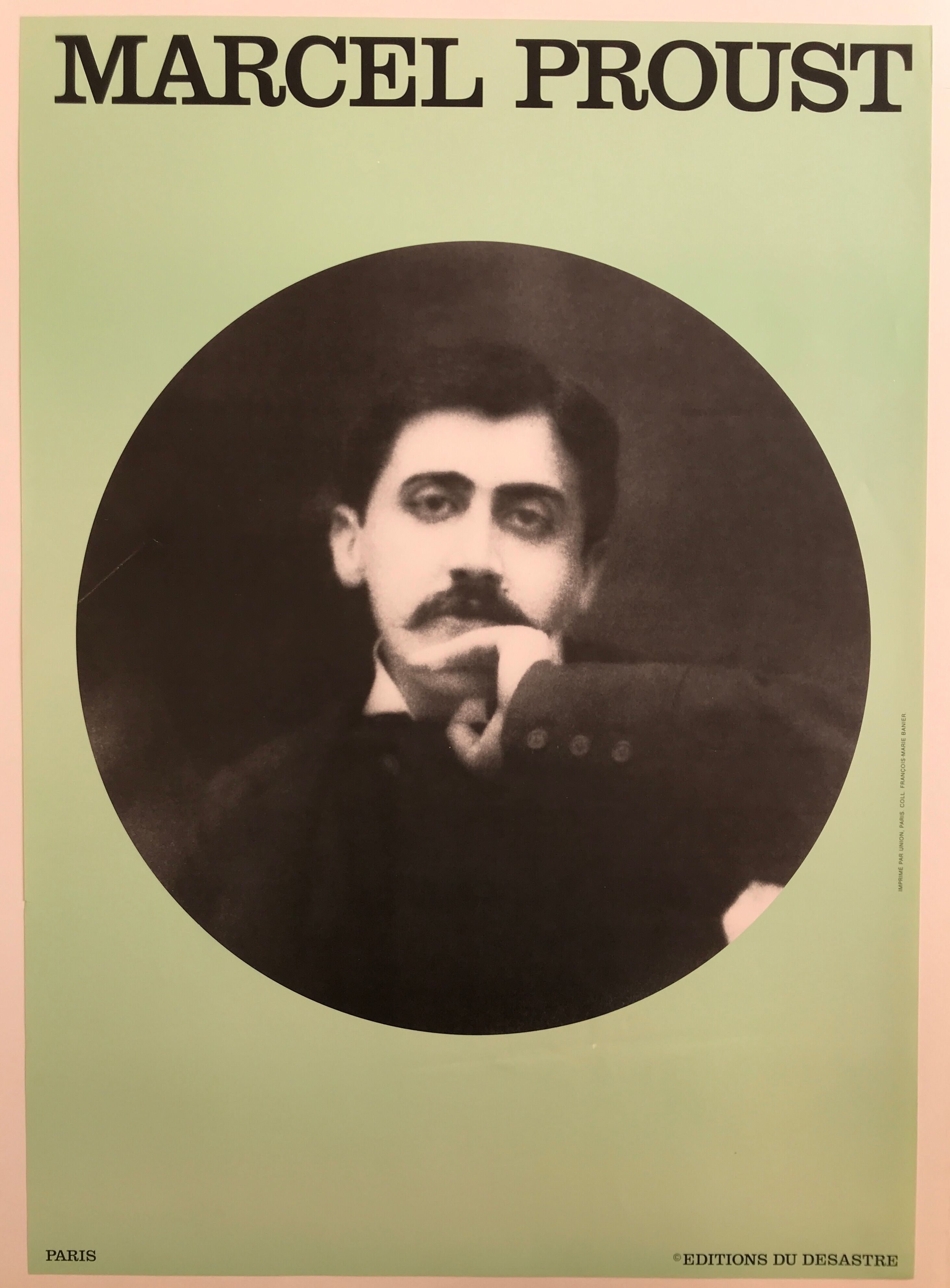 Marcel Proust, Editions du désastre, circa 1980, original poster