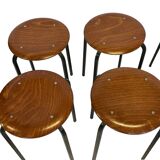 Set of 4 Vintage stools - work stool - Eromes Marko - 60s minimalist design