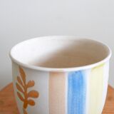 Ceramic pot cover, Matisse-style décor, 70s