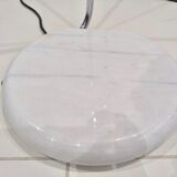 Circular marble base floor lamp