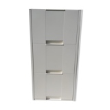 White metal shoe cabinet for 6 pairs