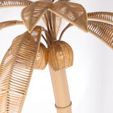 Outdoor synthetic rattan coconut tree floor lamp