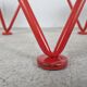 Vintage red metal dining chairs, 1980s