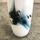 Vase blanc à décor marbré