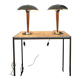 Pair of mushroom lamps ocean liner 1980