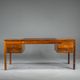 Danish executive desk in rosewood with black leather inlay from Søren Willadsen Møbelfabrik, 1960s