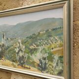 French vintage signed oil painting