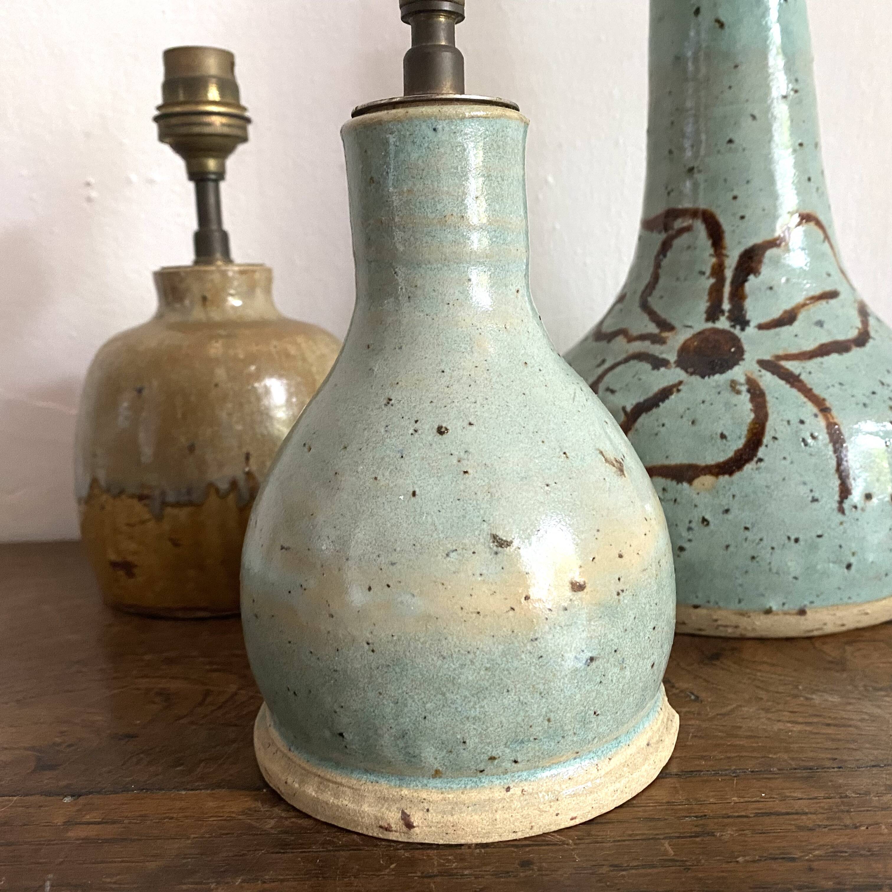 matching signed ceramic lamp bases