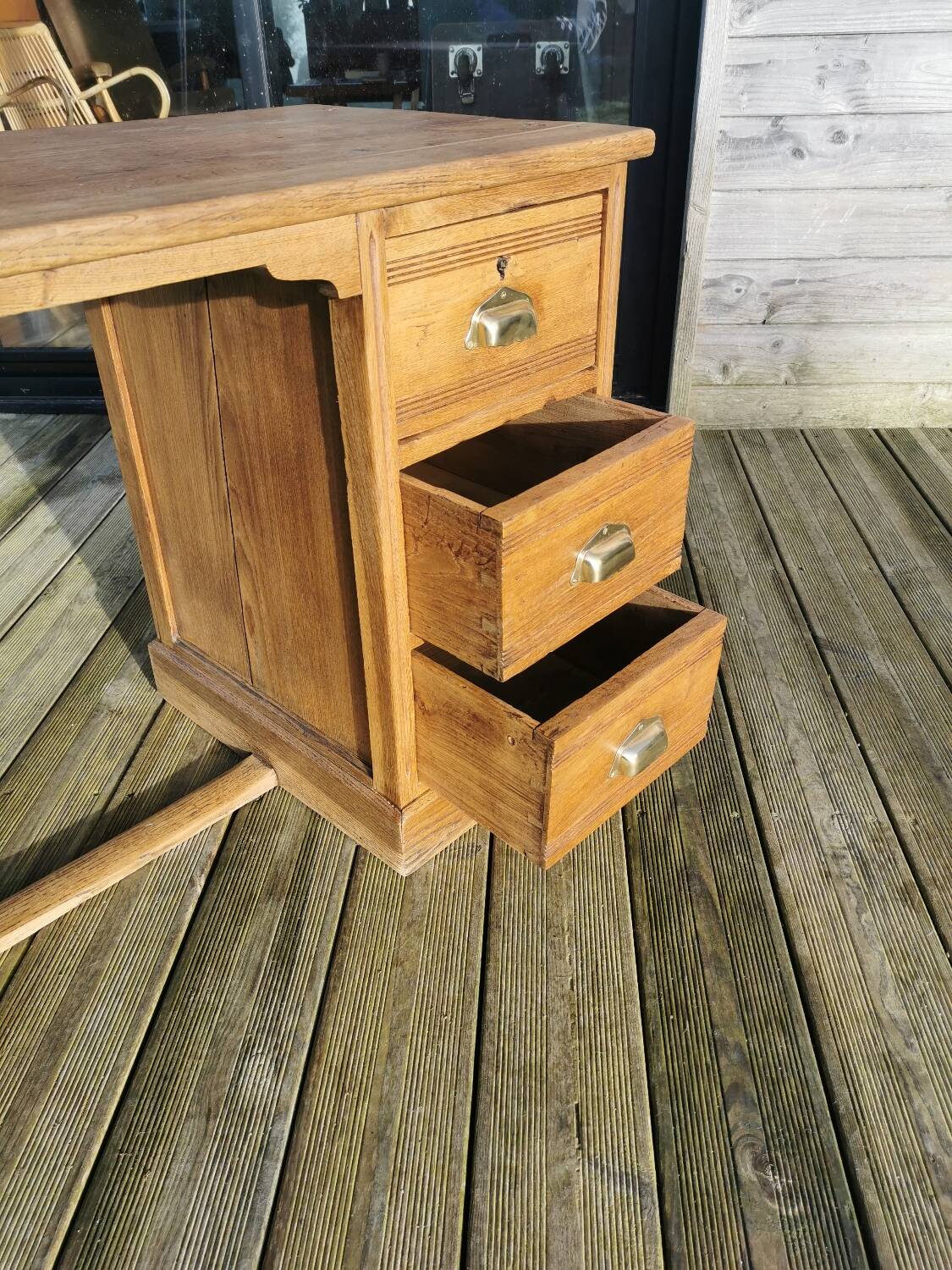 Oak administration desk