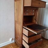 19th century pitch pine weekly style secretary