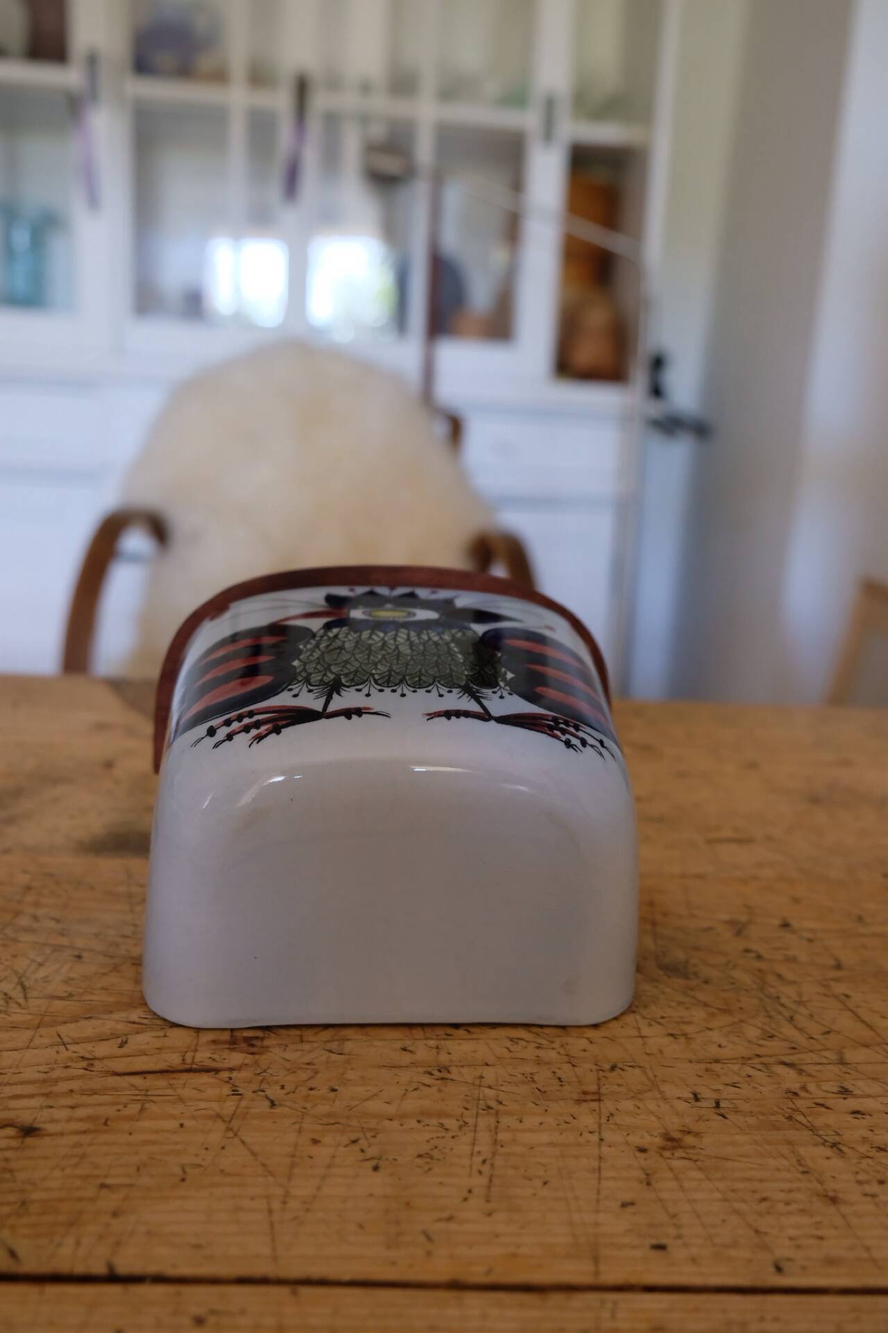 Royal Copenhagen Aluminia Tenera – wall-mounted salt pot "Crazy Bird" – Be