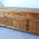 Enfilade en teck et bambou