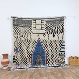 Handmade wool berber rug 200 x 188 cm