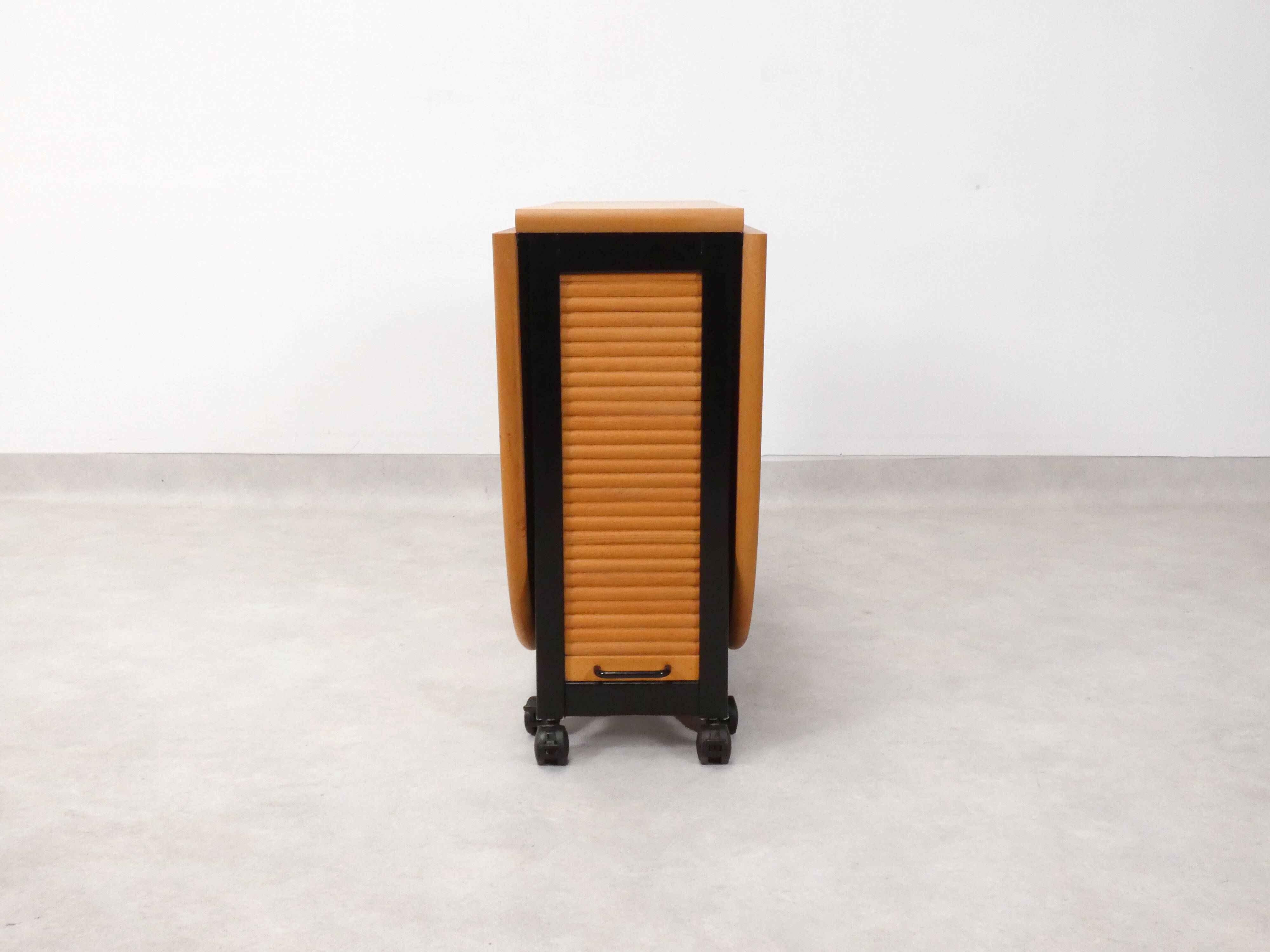 4 Trieste folding chairs with storrage table - Aldo Jacober for A. Bazzani