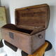 19th-century leather trunk