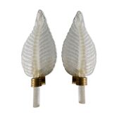 Pair of glass sheet wall light from Murano de Barovier - Toso, 50s