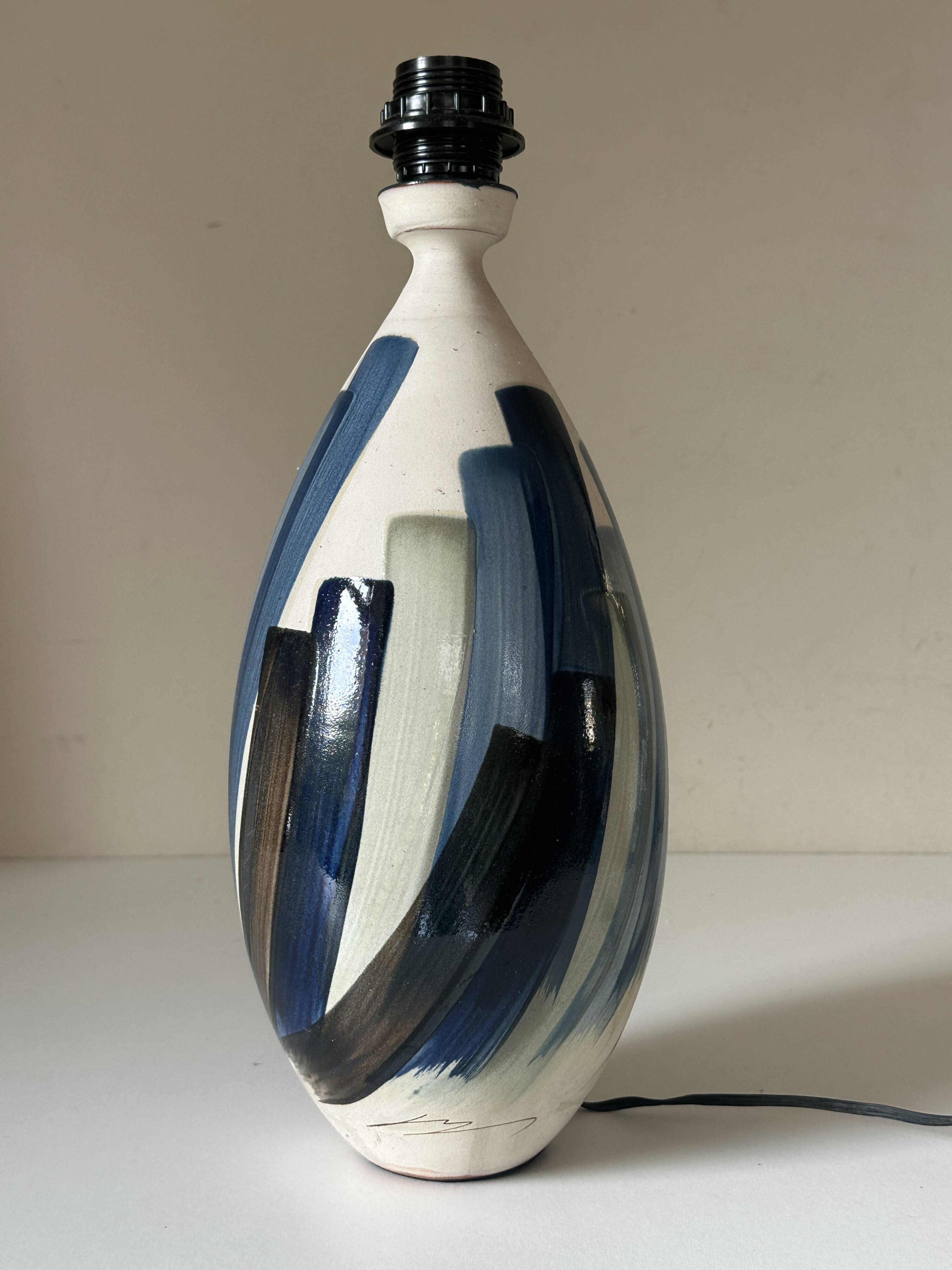 Vintage ceramic terracotta lamp 80s 90s