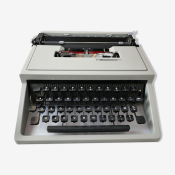 Mercedes typewriter ditto underwood 315 vintage grey revised new ribbon