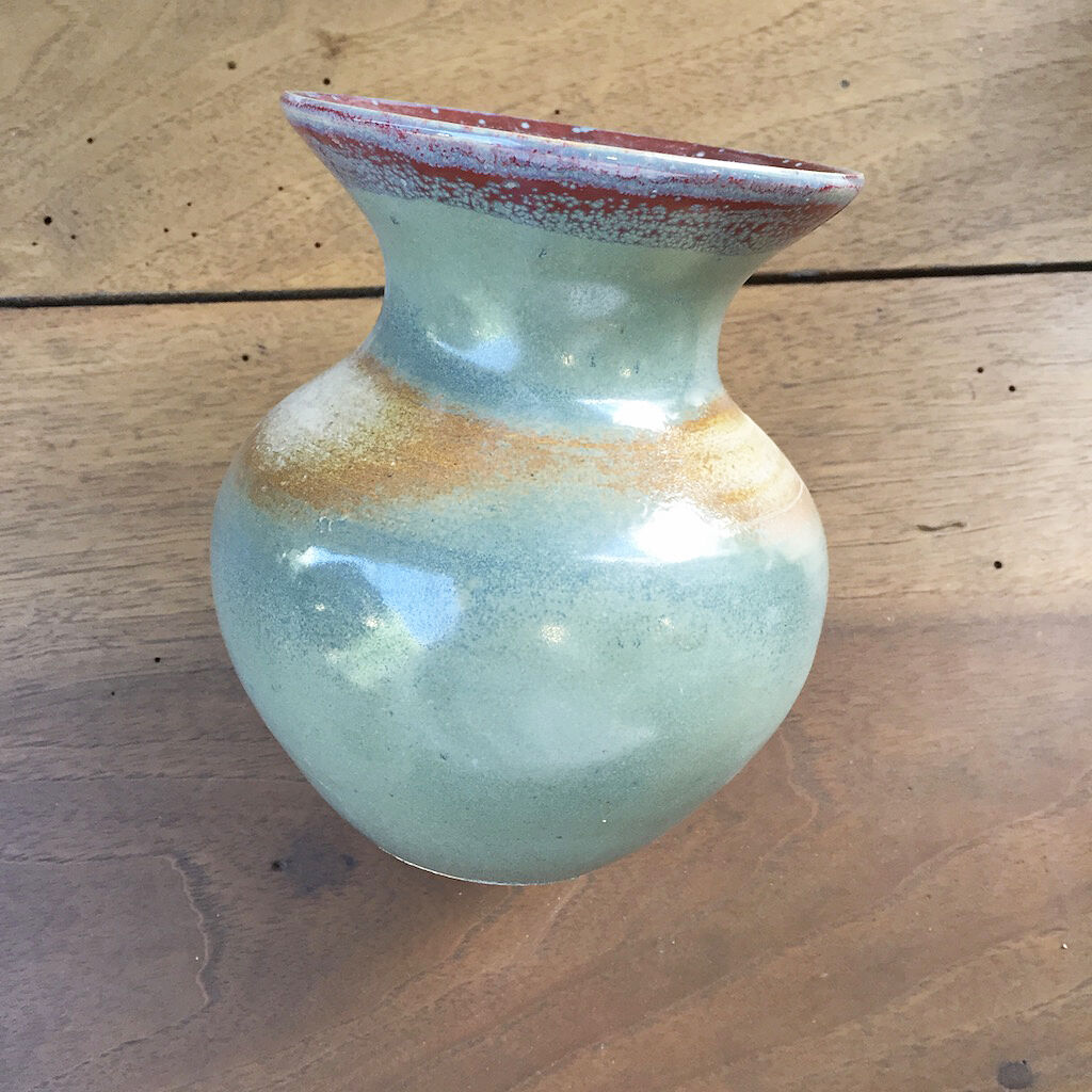 Blue ceramic vase
