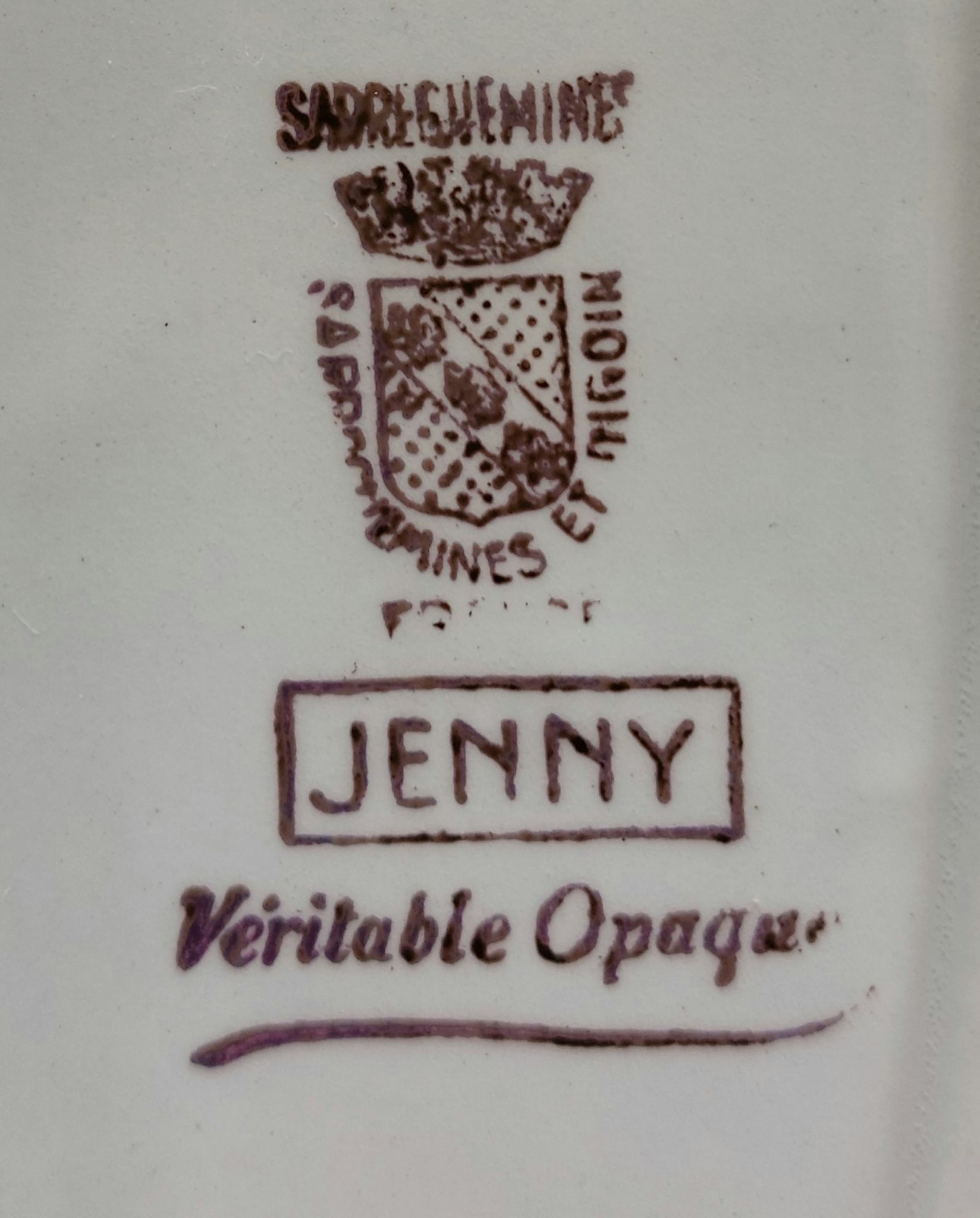 Ravier porcelaine fleuri Jenny Sarreguemines