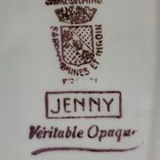 Ravier porcelaine fleuri Jenny Sarreguemines