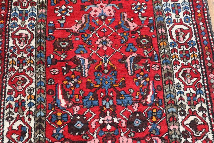Hand-knotted hamadan carpet Iran 98x195cm