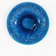 Danish mid-century blue turquoise large ceramic plate by H.A. Kahler