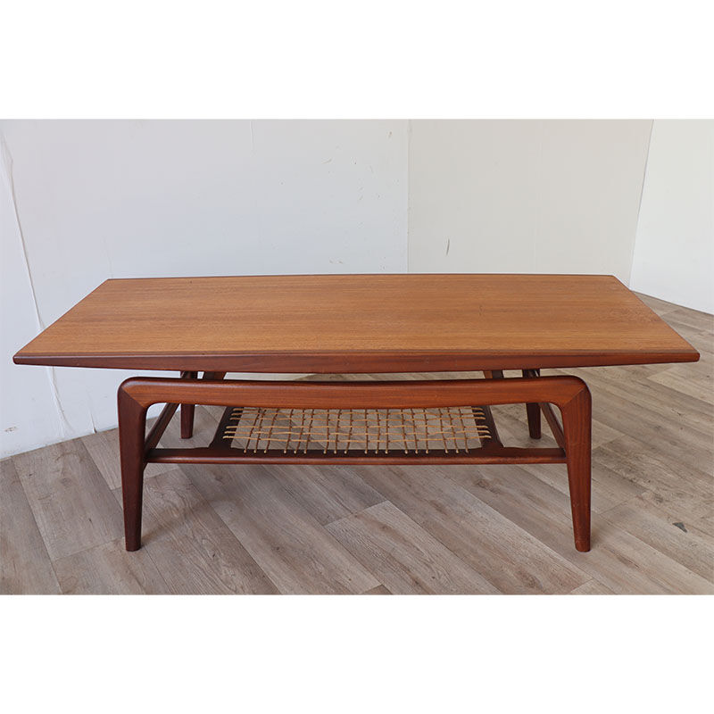 Scandinavian teak coffee table Samcom 1960 edition