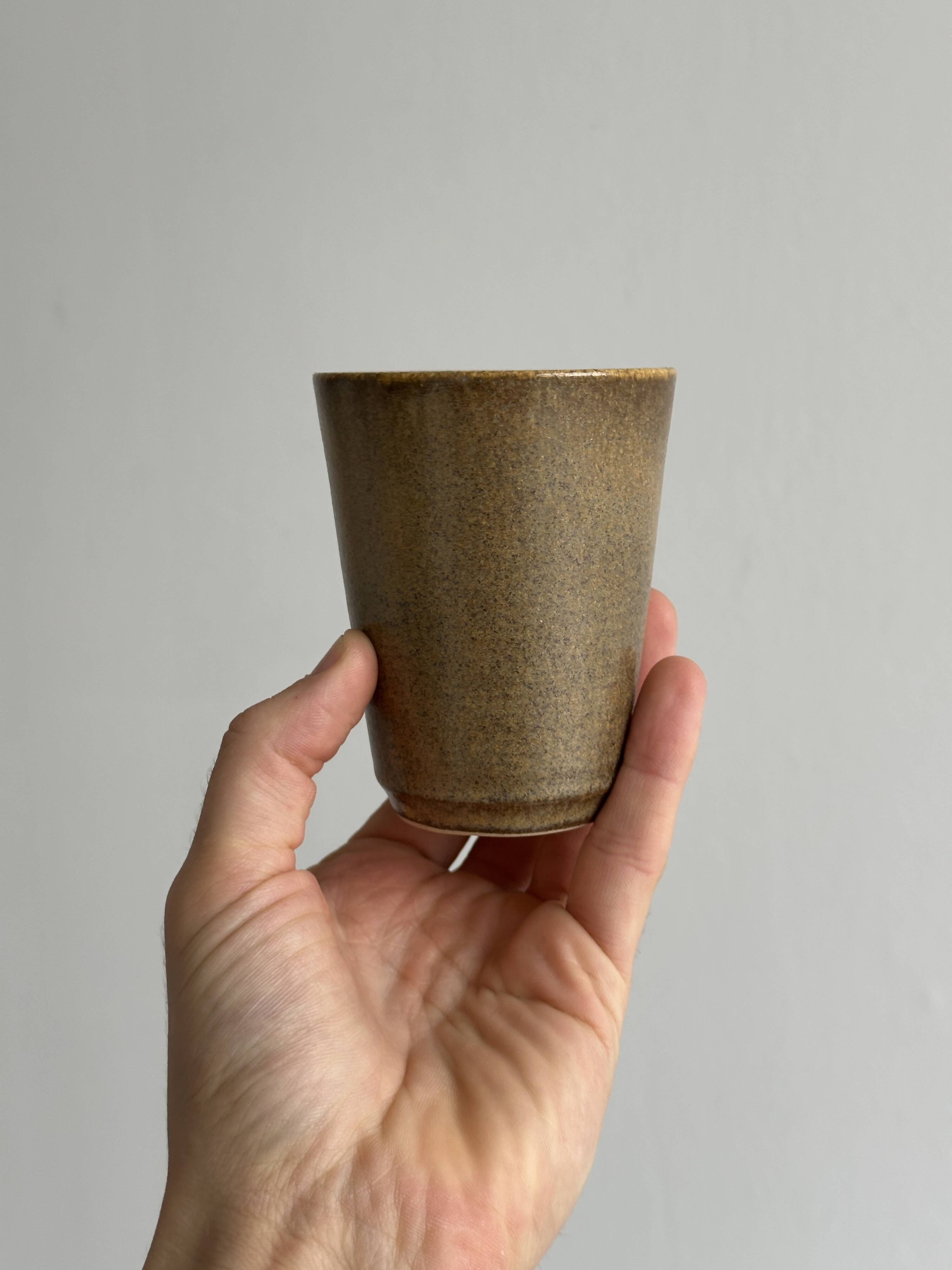 Set of 5 Digoin stoneware mugs