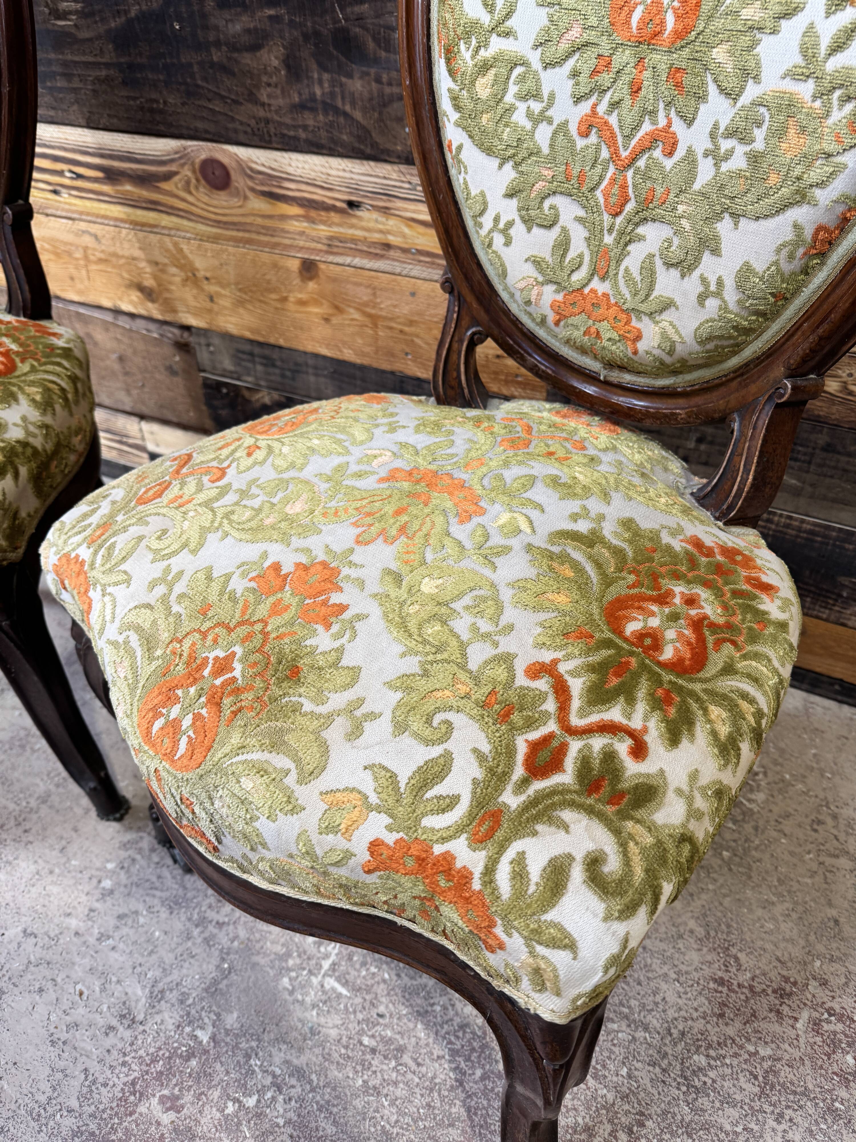 Pair of antique chairs in Louis Philippe style.