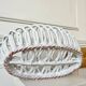 Woven white ceramic fruit bowl
