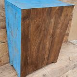 Ancien chevet - cabinet tribal en teck birman