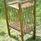 Table d'appoint bambou et rotin vintage 1960-70