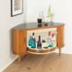 Teak veneer bar cabinet, Germany 1950s