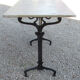 Bistro table, 1900, cast iron foot and marble top.