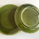 Set de 6 assiettes plates 1960 en faience verte
