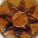 Pouf leather morocco
