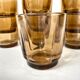 Vintage Duralex smoked water glasses