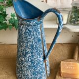 Marbled blue enamelled broc