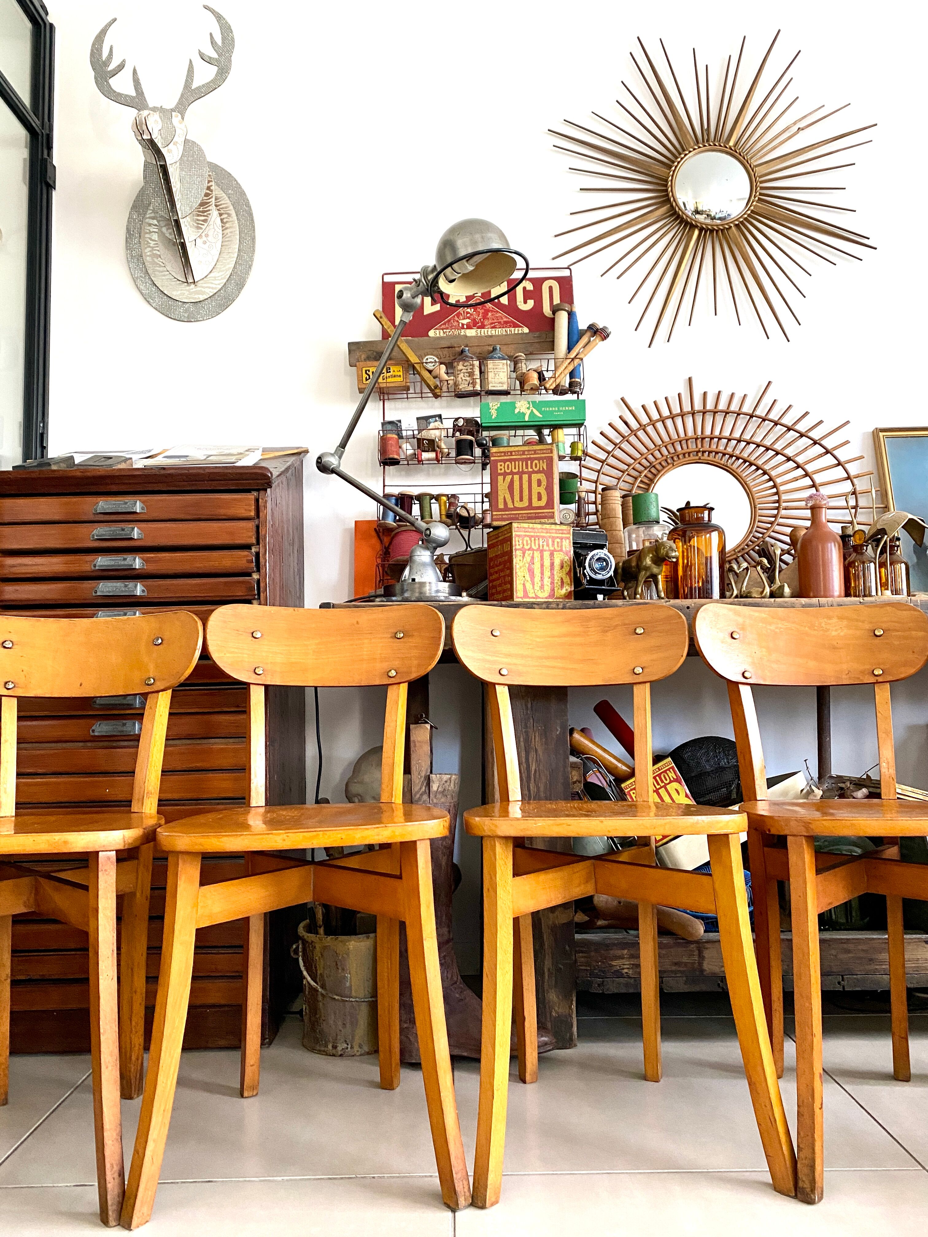 Lot de 5 chaises bistrot