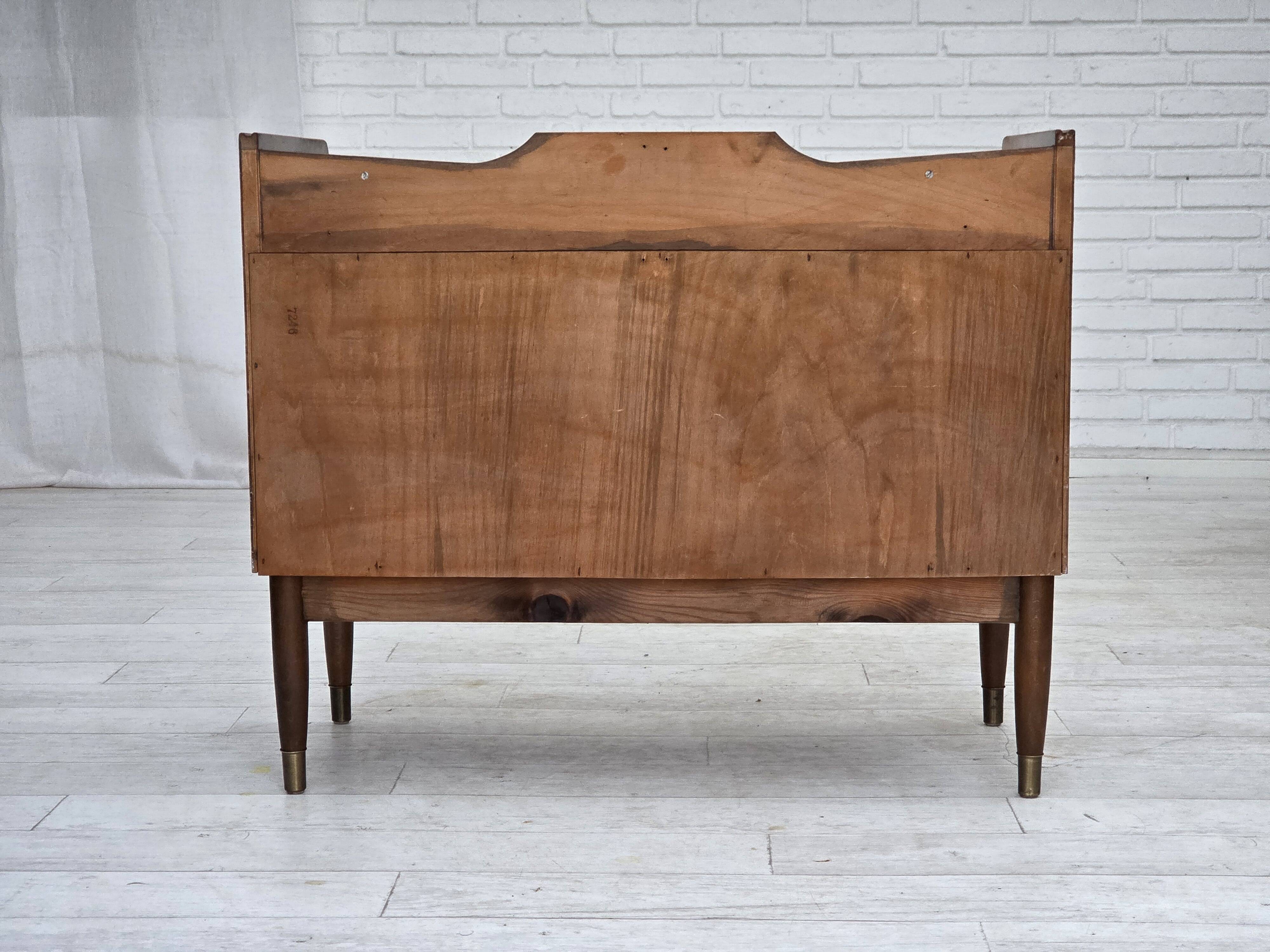 1970s, Danish chest of drawers, beech wood.